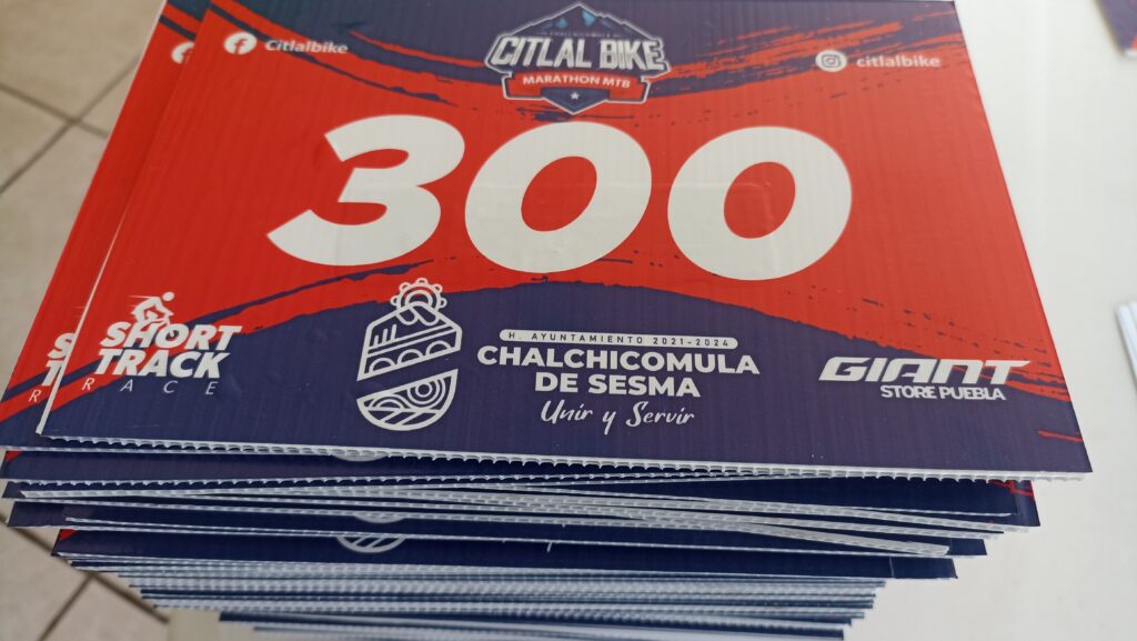 Números con chip para carreras